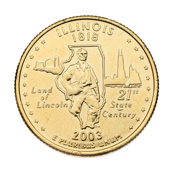 Монета "США. 25 центів. Іллінойс. 2003" 413_17 фото