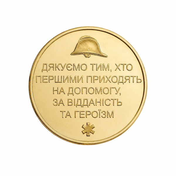 Пам'ятна сувенірна медаль "Ті, хто рятує..." NNA_62 фото