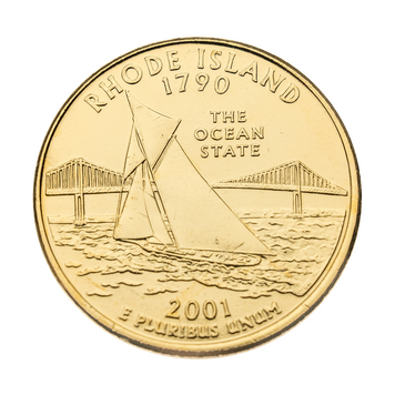 Монета "США. 25 центів. Род-Айленд. 2001" 413_15 фото